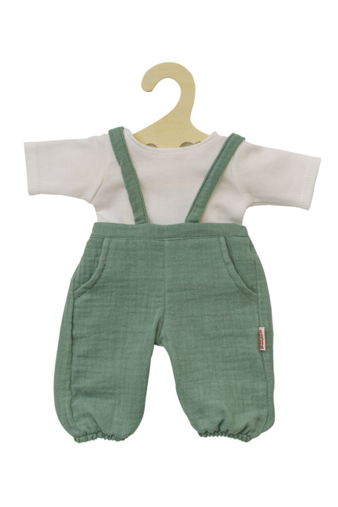 Heless Tuinbroek met t-shirt saliegroen/wit 28-35cm | Speel je Wijs