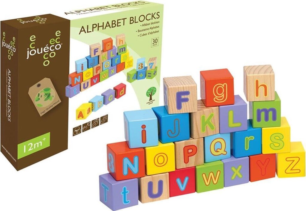 Jouéco Houten Alfabet Blokken 1+ | Speel je Wijs