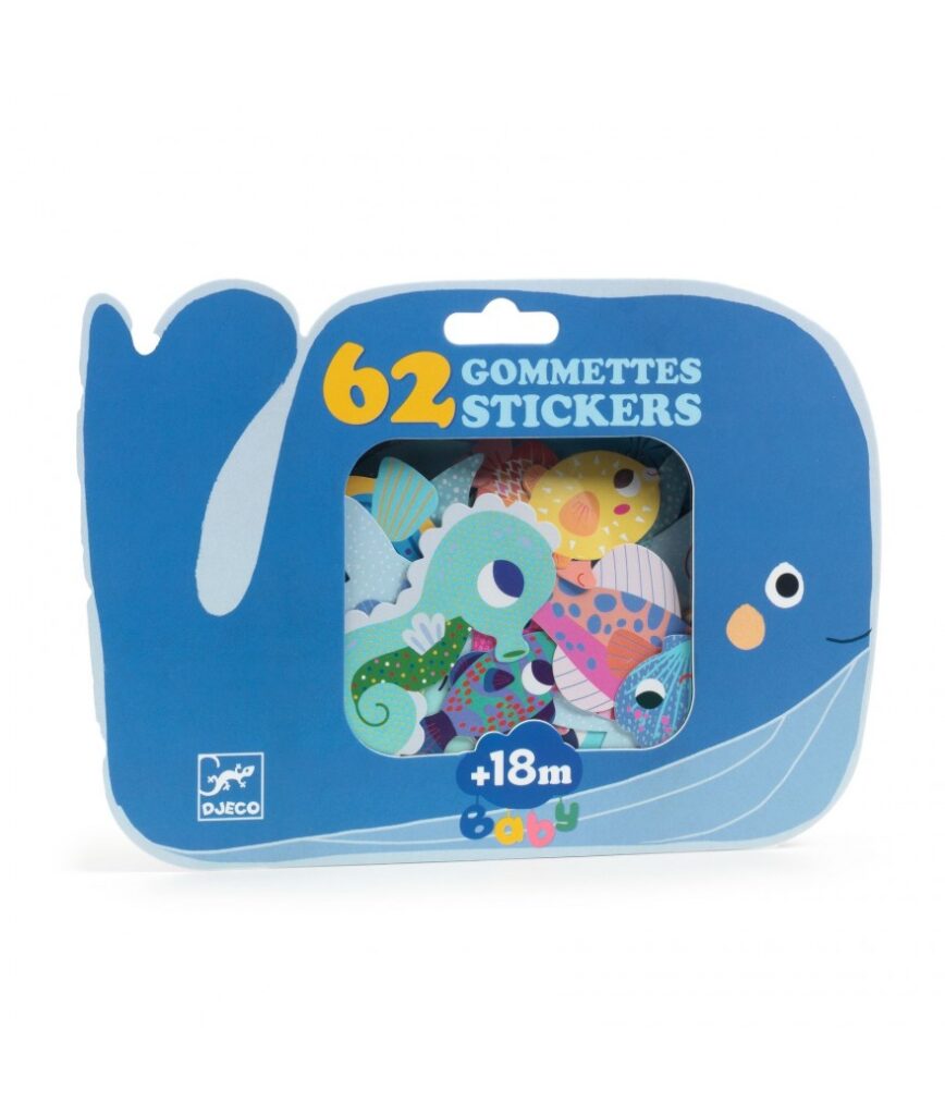 Djeco Mijn eerste Stickers | Zeedieren 18mnd+ | Speel je Wijs