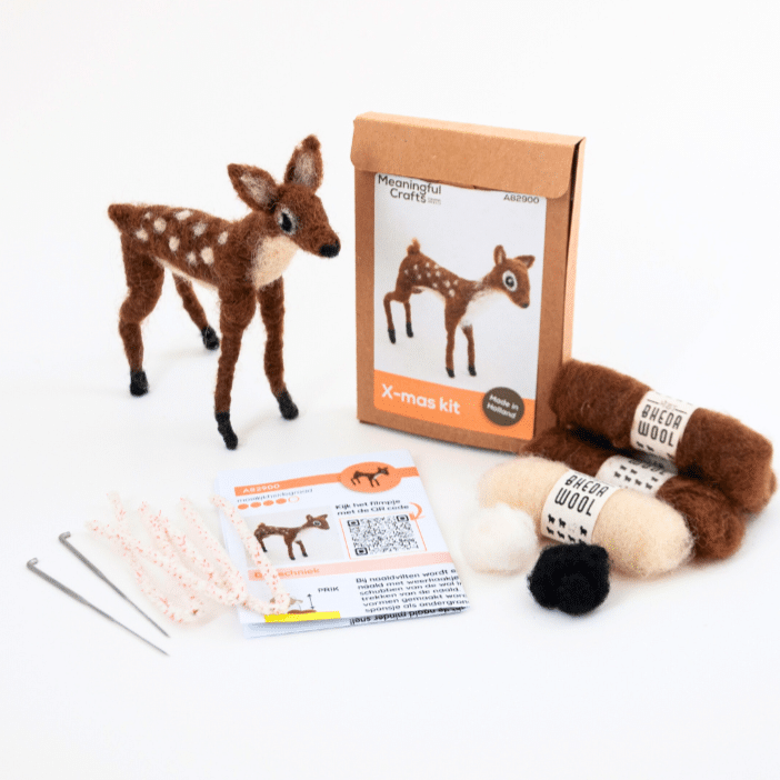 Meaningful Crafts - Naaldvilt Pakket Hertje | Speel je Wijs