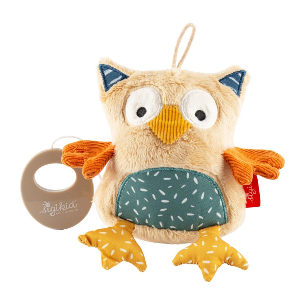 Sigikid Muziekknuffel Uil Geel | Speel je Wijs