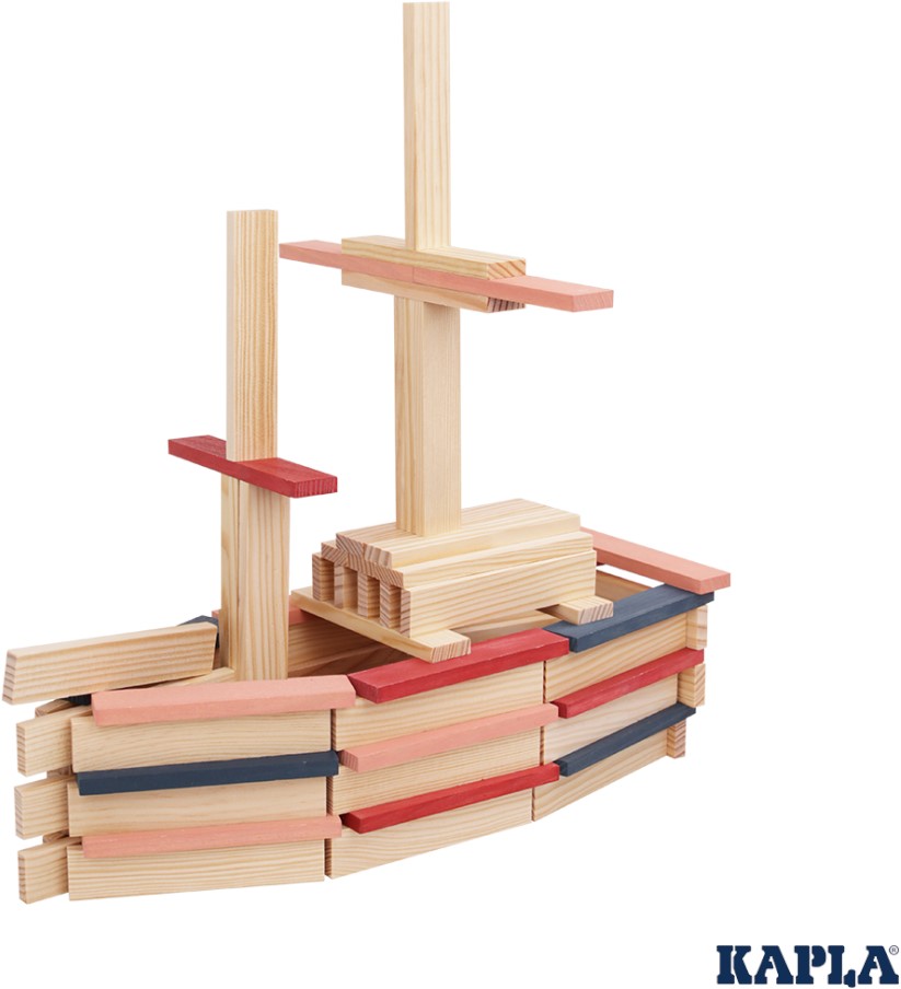 Kapla 120 Box Blue - Red - Pink | Speel je Wijs