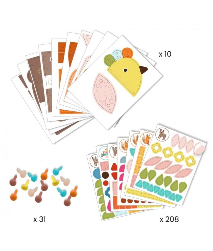 Djeco Collage | Drie Reuzendieren 3+| Speel je wijs