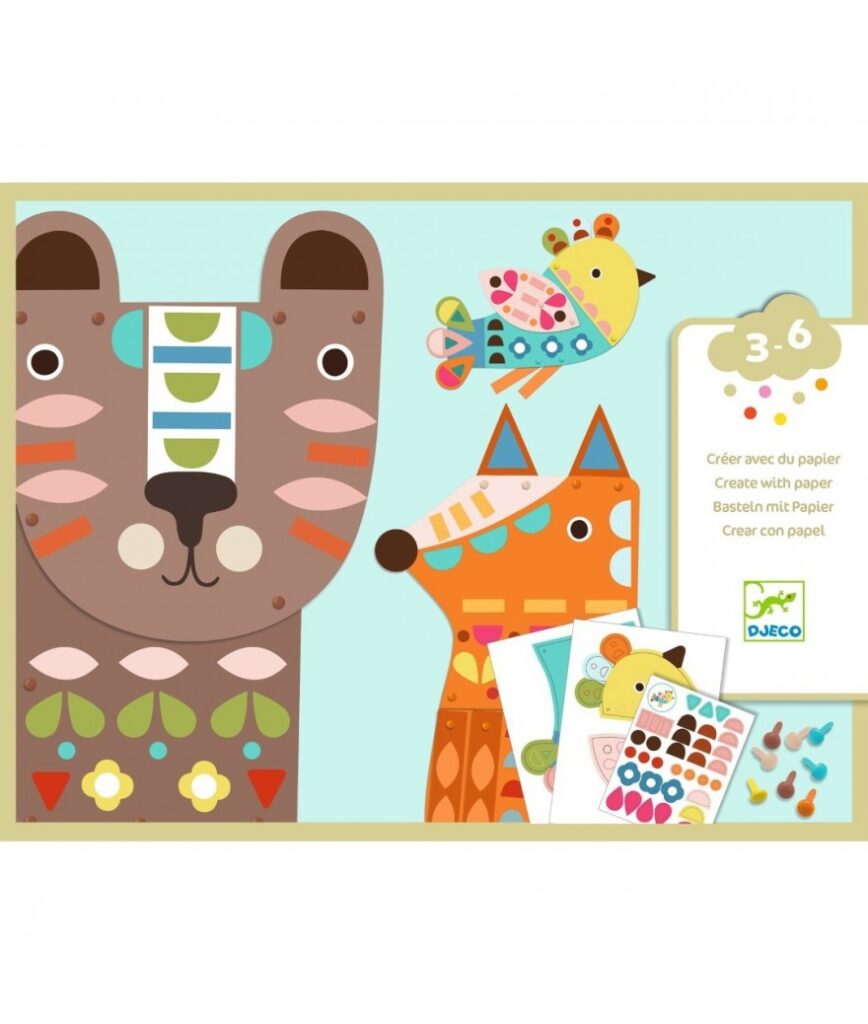 Djeco Collage | Drie Reuzendieren 3+| Speel je wijs