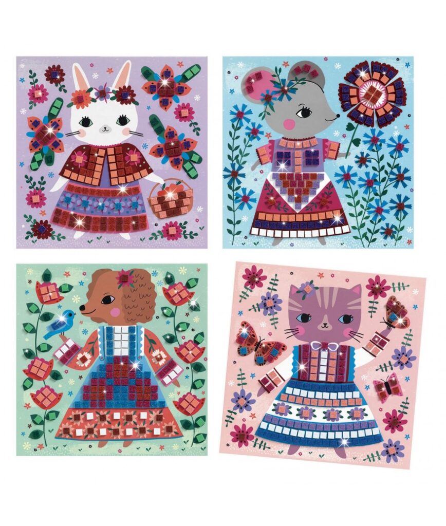 Djeco Collage | Mozaïk Lovely Pets 6+| Speel je wijs