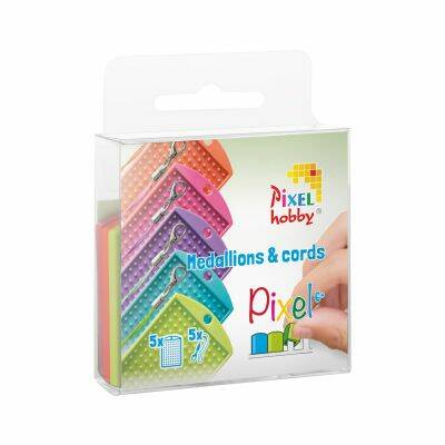 Pixelhobby Set van 5 Medaillons & Color Cords - Kleurrijk | Speel je Wijs