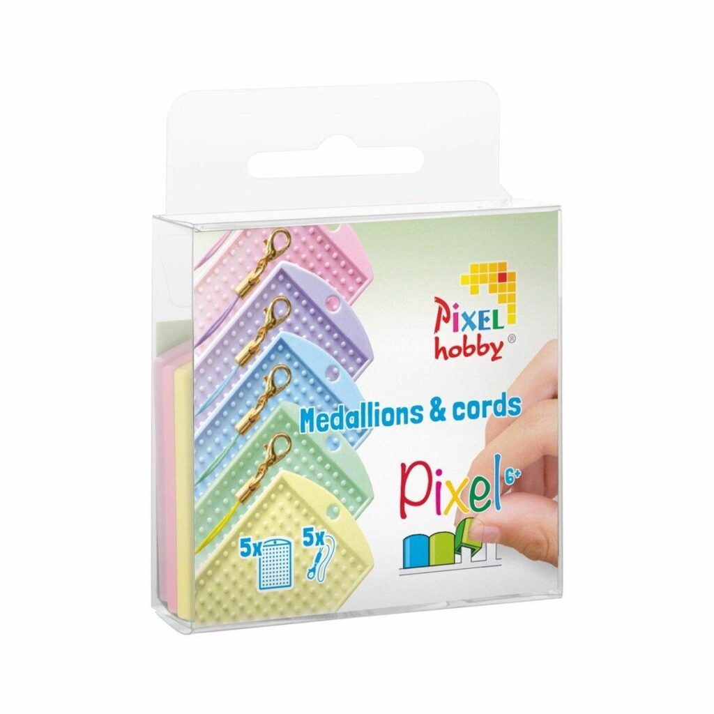 Pixelhobby Set van 5 Medaillons & Color Cords - Pastel | Speel je Wijs