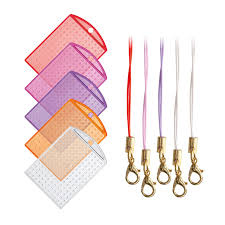 Pixelhobby Set van 5 Medaillons & Color Cords - Roze Oranje  Transparant | Speel je Wijs