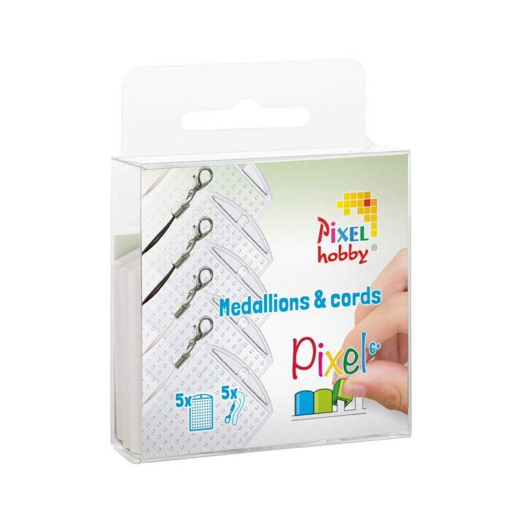 Pixelhobby Set van 5 Medaillons & Color Cords - Transparant | Speel je Wijs