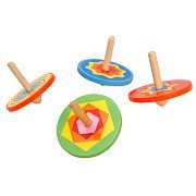 Timble Toys |  Houten Tol Gekleurd| Speel je wijs
