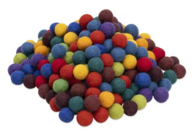 Viltballetjes - Viltkralen 18mm Felle Kleuren | Speel je Wijs