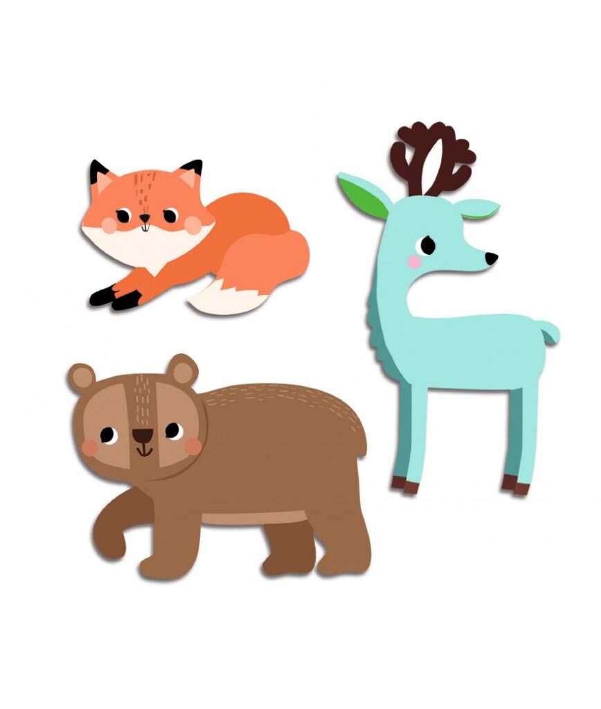 Djeco Stickers | Bosdieren 18mnd+| Speel je wijs