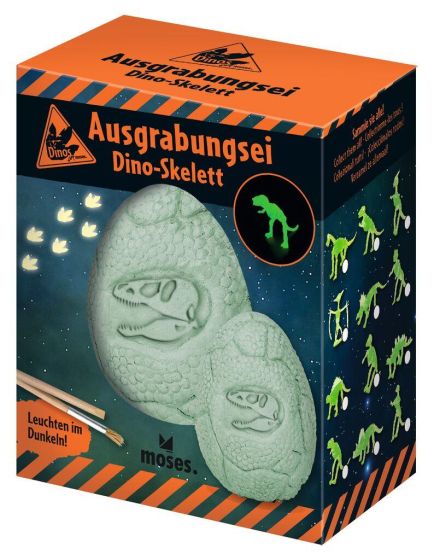 Dino uithak ei glow in the dark skelet | Speel je Wijs