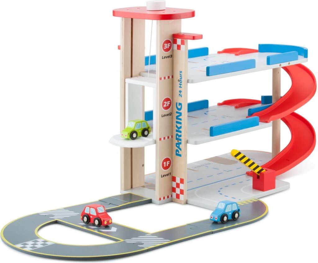 New Classic Toys Houten Parkeergarage met Autobaan | Speel je Wijs