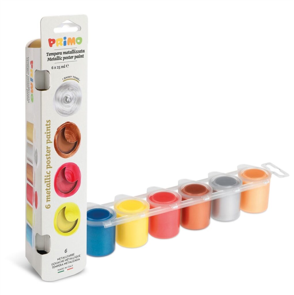 Primo Plakkaatverf Metallic - 6x25ml | Speel je Wijs