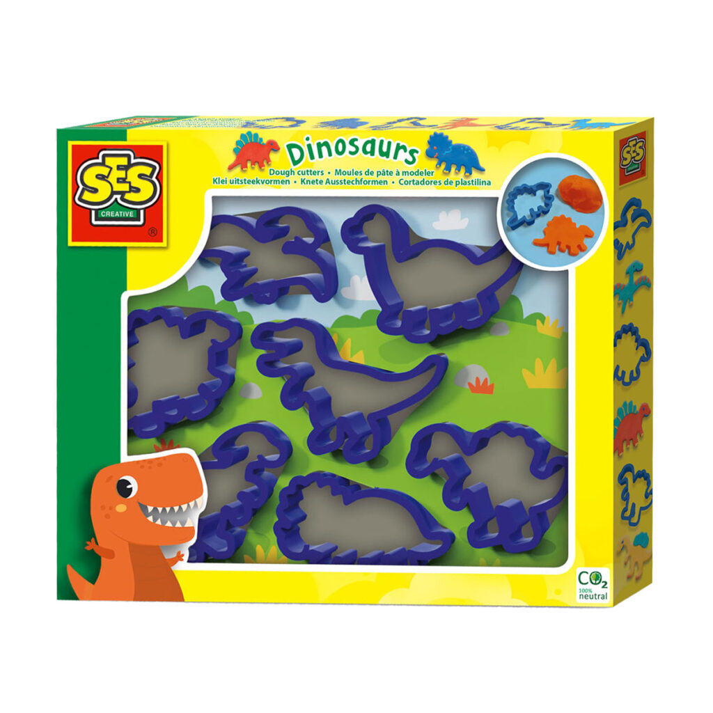 SES Klei Uitsteekvormen - Dino's | Speel je Wijs