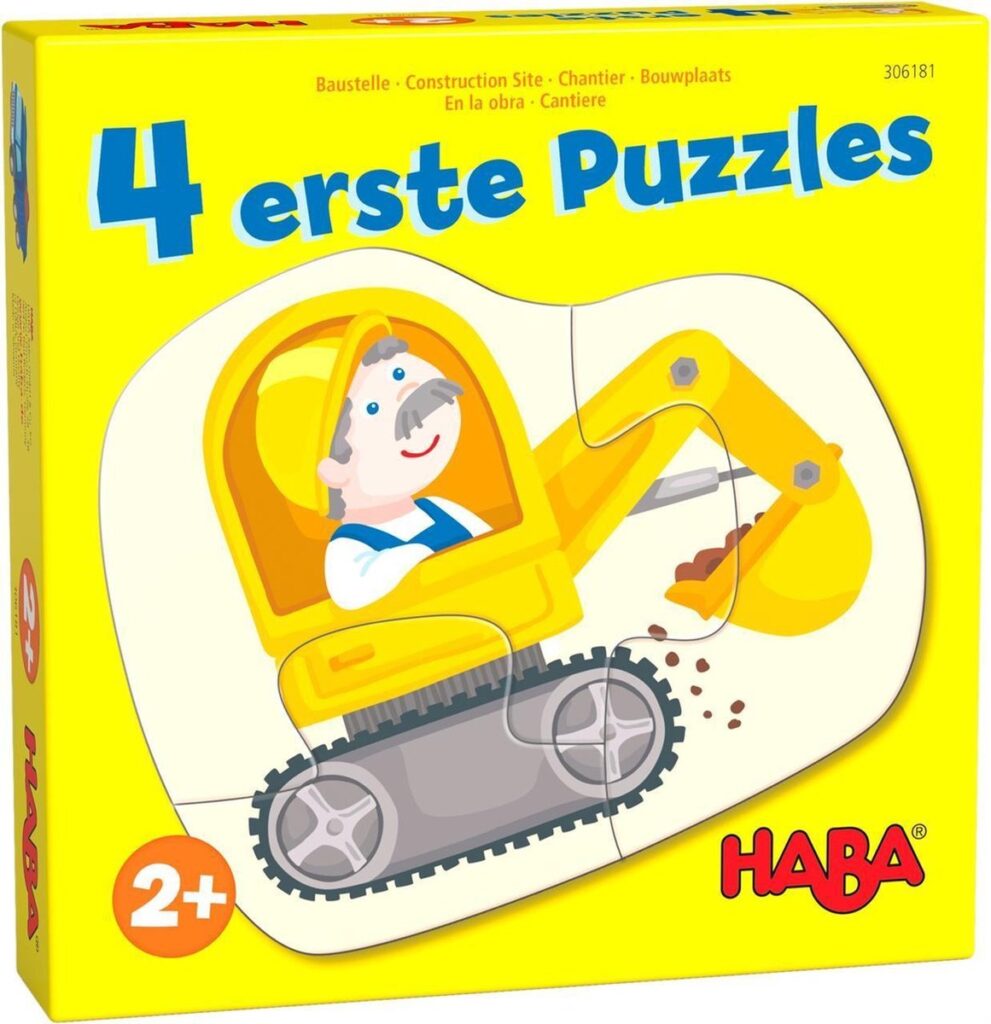 Haba | 4 Eerste Puzzels Bouwplaats 2+ | Speel je Wijs
