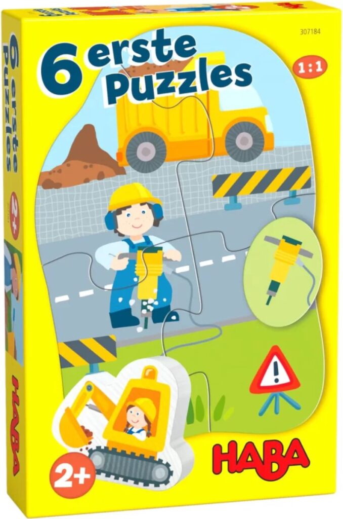 Haba | 6 Eerste Puzzels Bouwterrein 2+ | Speel je Wijs