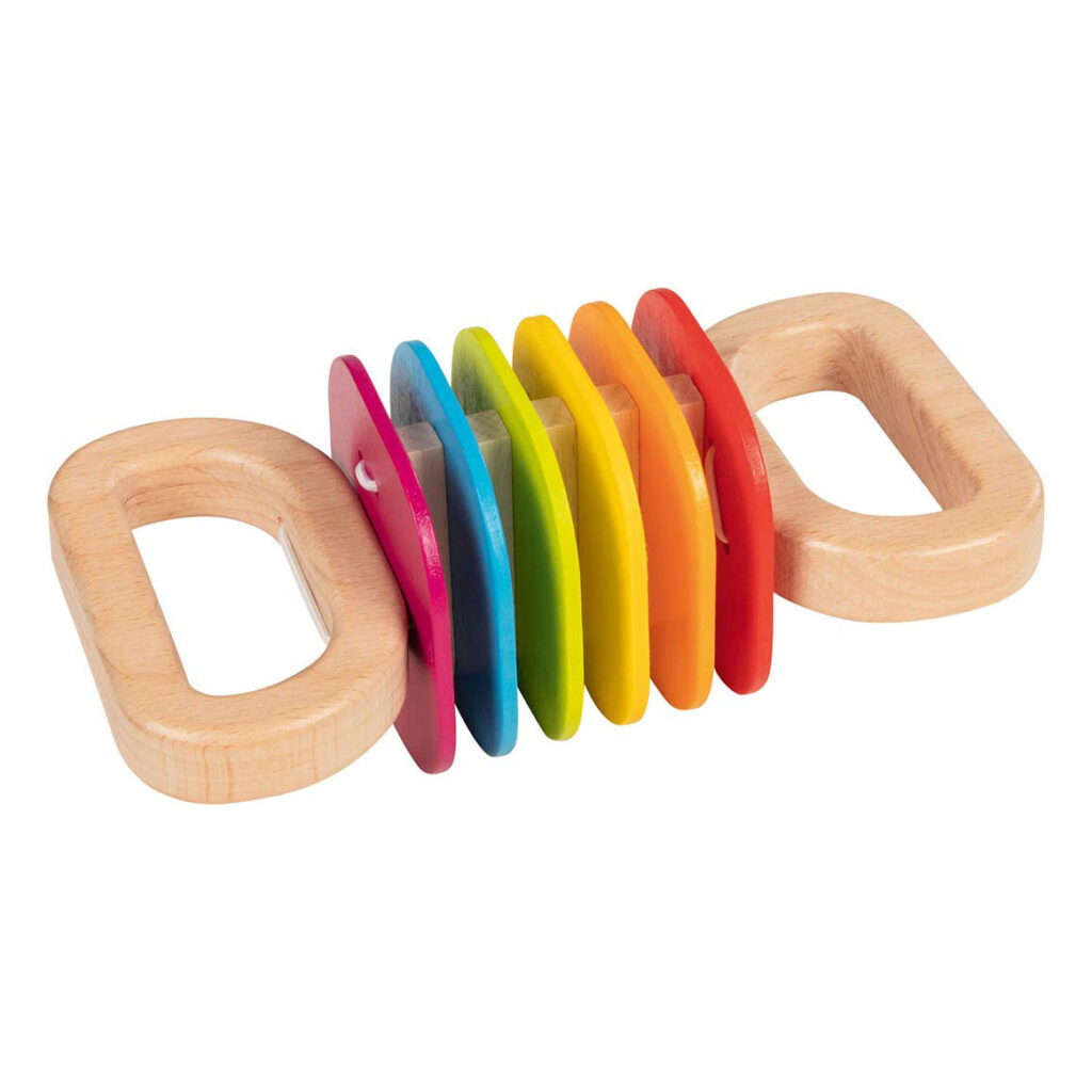Goki - Houten regenboog rammelaar - Speel je Wijs