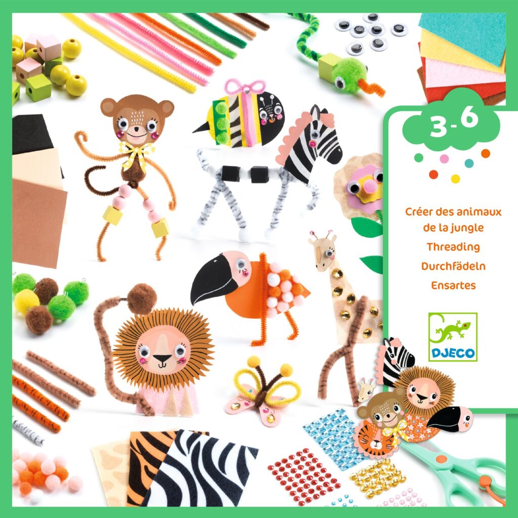 Djeco Knutseldoos Jungle Dieren 3-6 jaar | Speel je Wijs