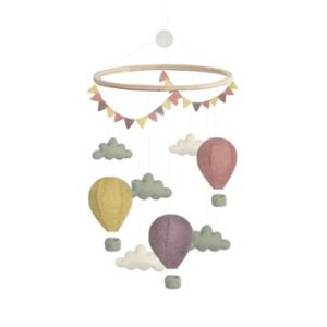 Gamcha Mobiel - Luchtballonnen Pastel 100% wolvilt | Speel je Wijs