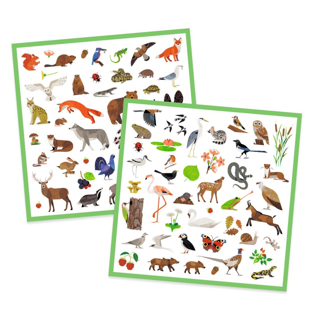 Djeco Stickers Fauna - Wilde Dieren | Speel je Wijs