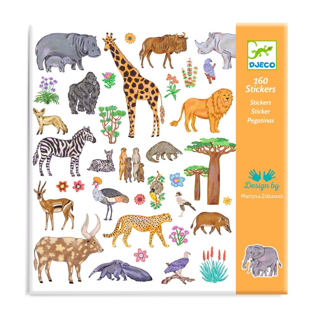 Djeco Stickers Kenya - 160stuks | Speel je Wijs
