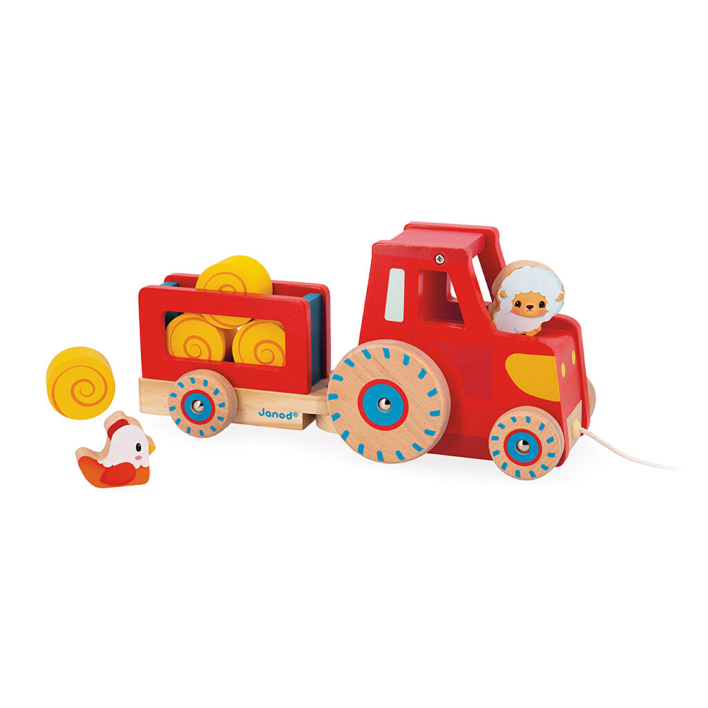 Janod Boerderij – Trekfiguur Tractor | Speel je Wijs