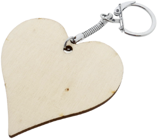 CC Houten Sleutelhanger Hart  | Speel je Wijs