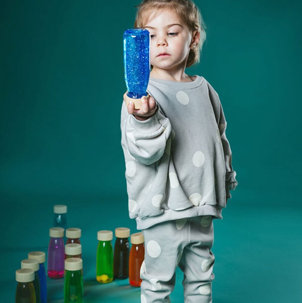 Petit Boum Sensorische fles - Float Bottle Blue | Speel je Wijs