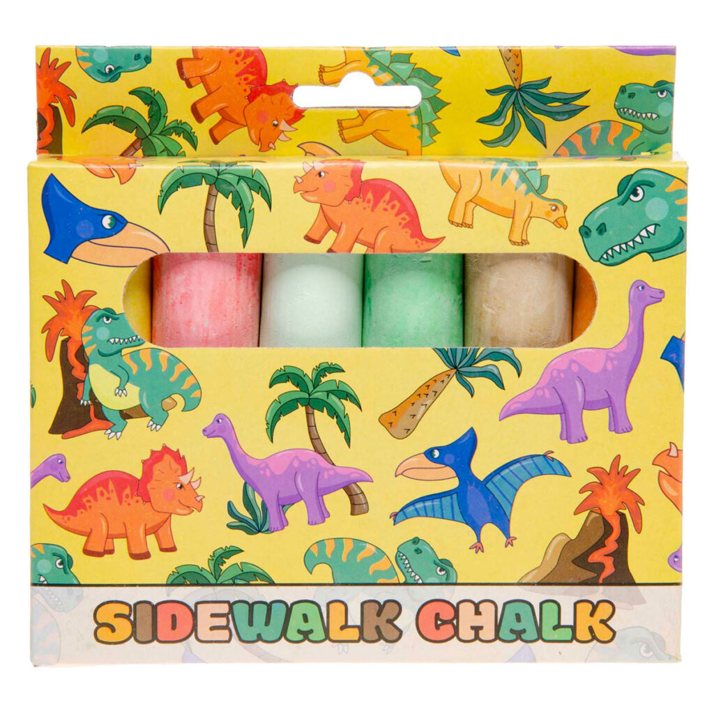 Stoepkrijt Dinosaurus, 6st. | Speel je Wijs