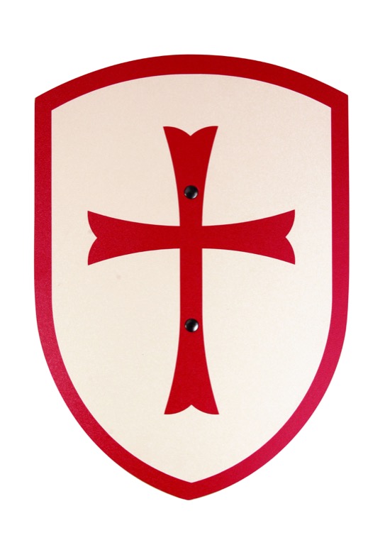 VAH Houten schild - Kruisvaarder wit/rood | Speel je Wijs