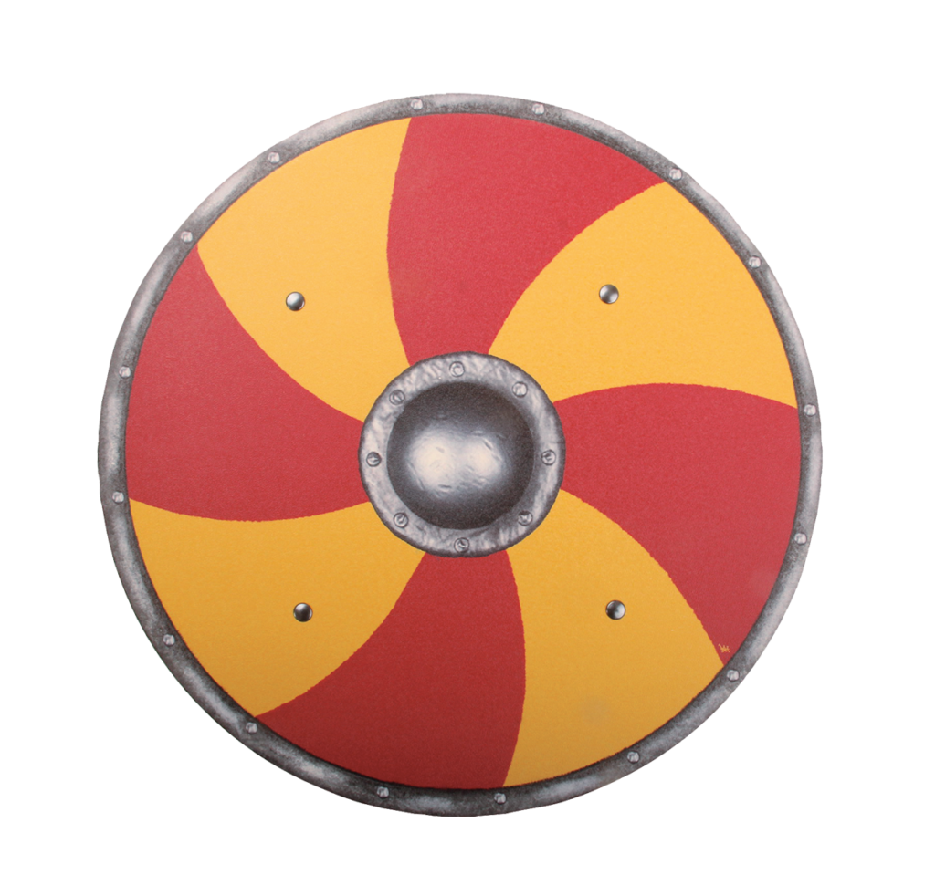 VAH Houten Viking Schild - Grimwald Rood / Geel | Speel je Wijs