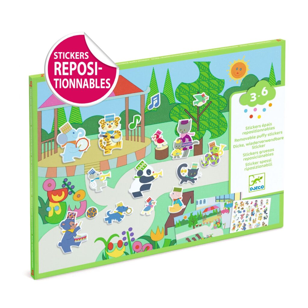 Djeco Herbruikbare Puffy Stickers - Fanfare | Speel je Wijs