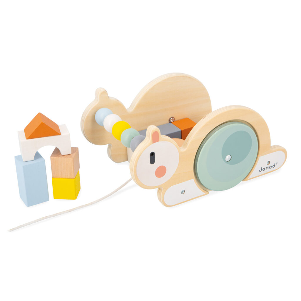 Janod Sweet Cocoon Slak met Blokken 18mnd+ | Speel je wijs