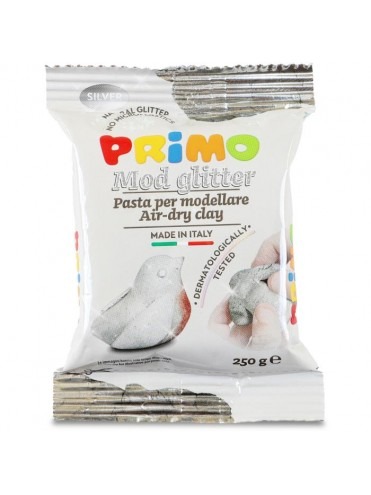 Primo Boetseerklei 250gr - Glitter Zilver | Speel je Wijs
