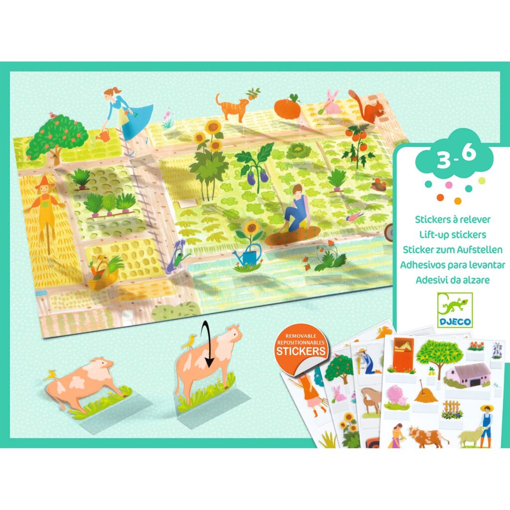 Djeco Lift up Stickers - Boerderij 3-6 jaar | Speel je Wijs