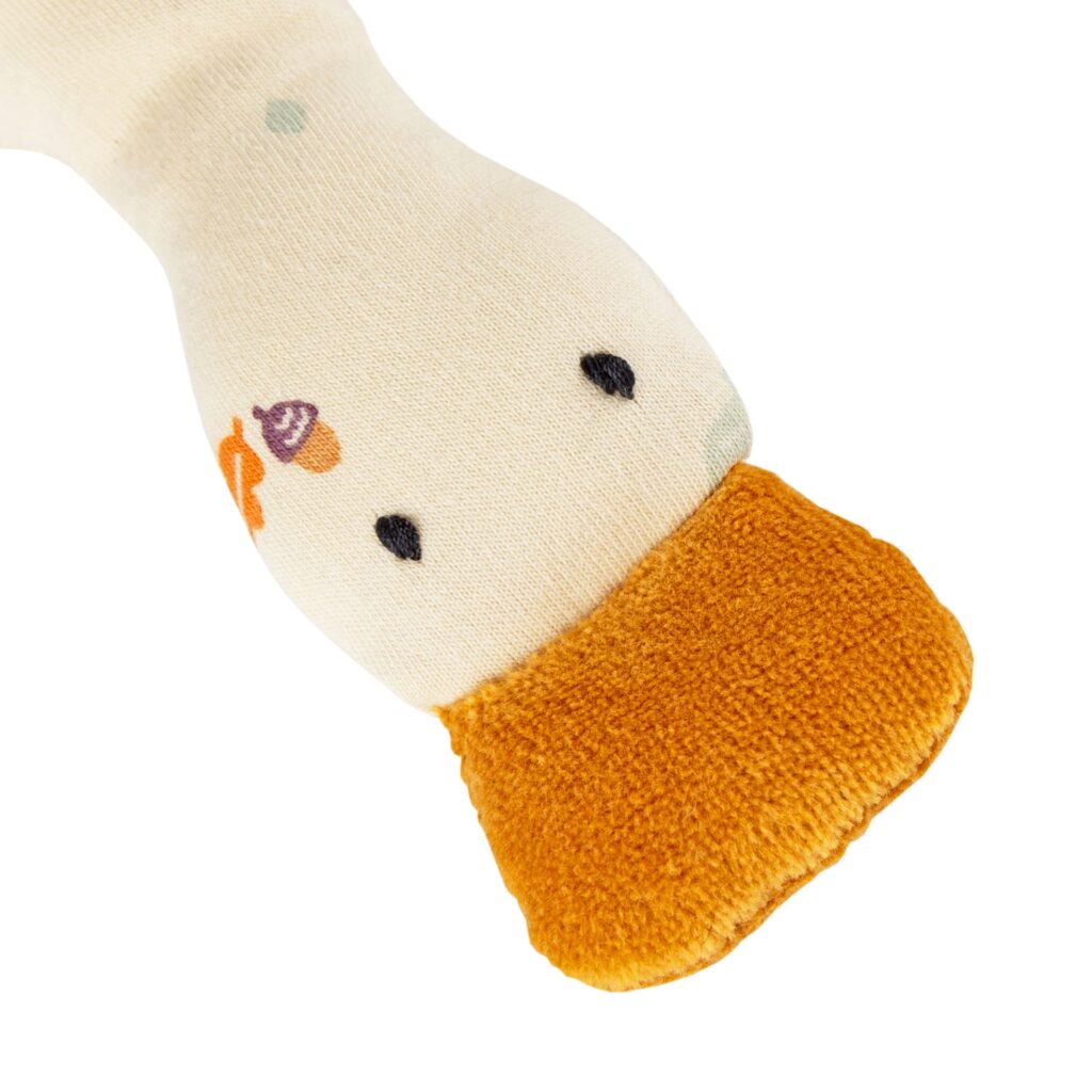 Sigikid Knuffel - Rammelaar Sigibaby Gans Beige | Speel je Wijs