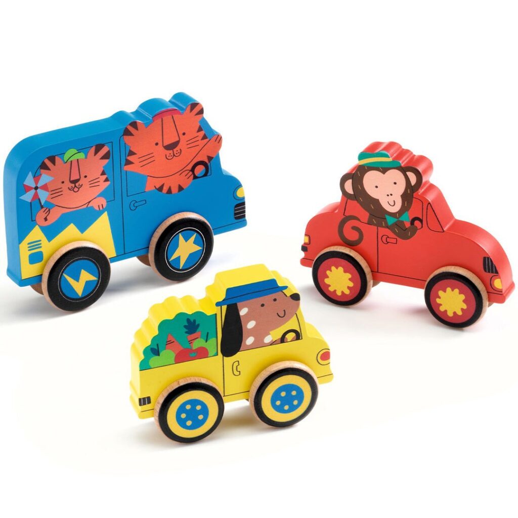 Djeco Houten Puzzel Puzz & Roll Color - 9 stukjes | Speel je Wijs