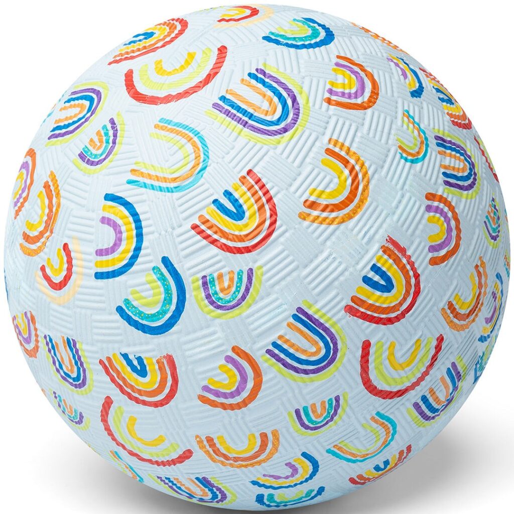 Little L – Rubber Bal Regenboog - Large 18cm | Speel je Wijs