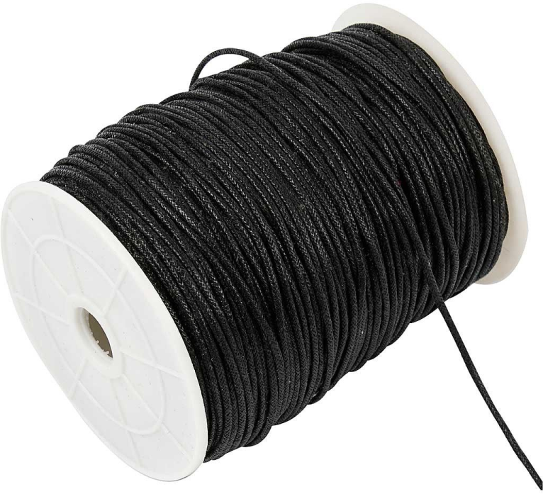 CC Katoenkoord 2 mm Zwart - 5 meter | Speel je Wijs