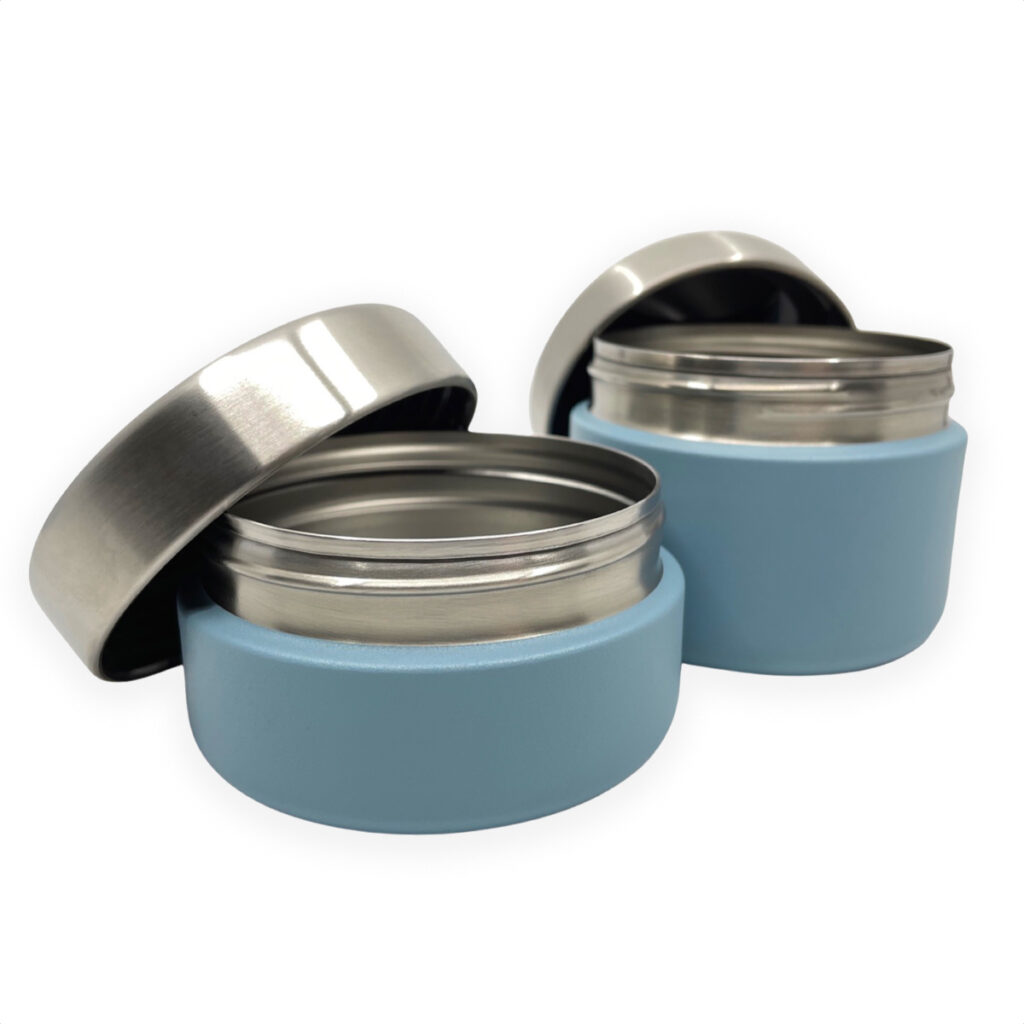 Smikkels RVS - SET Fruitbakjes 280 & 420ml - Blauw | Speel je Wijs
