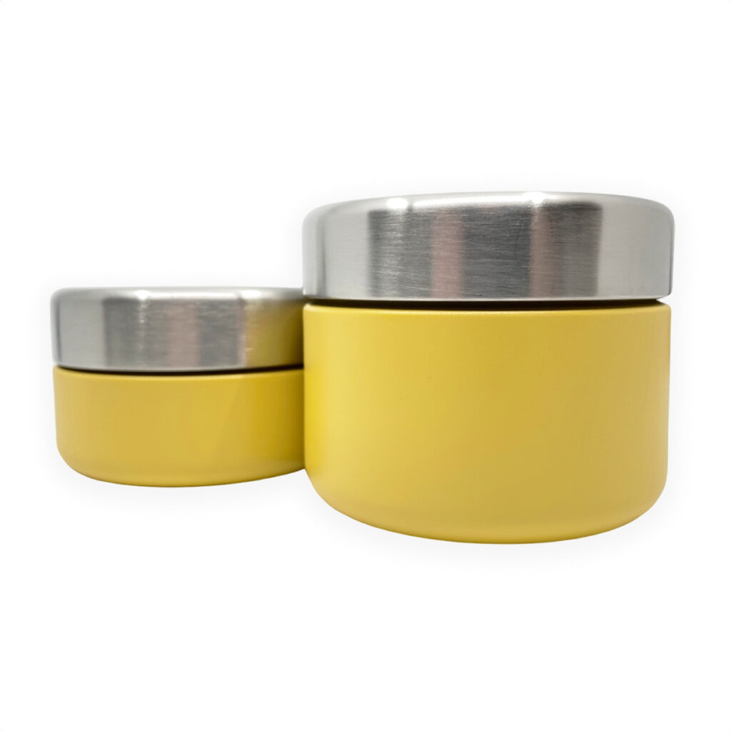Smikkels RVS - SET Fruitbakjes 280 & 420ml - Geel | Speel je Wijs