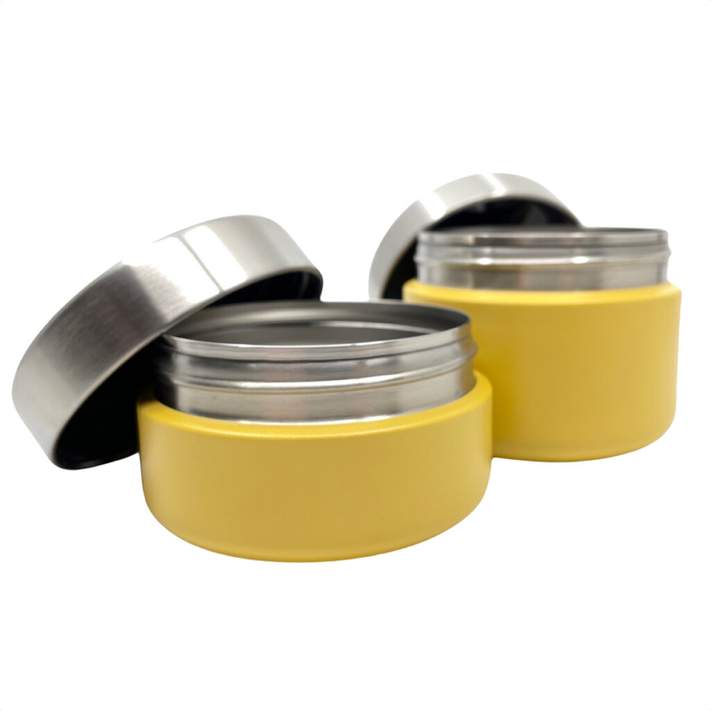 Smikkels RVS - SET Fruitbakjes 280 & 420ml - Geel | Speel je Wijs