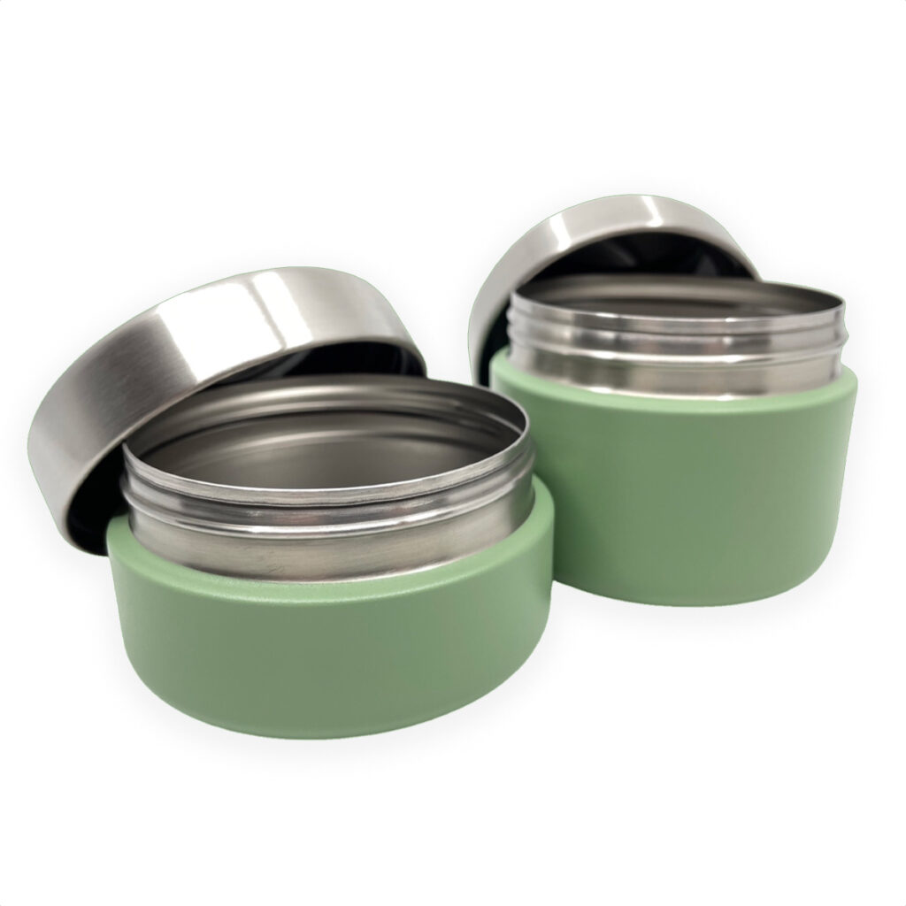 Smikkels RVS - SET Fruitbakjes 280 & 420ml - Groen | Speel je Wijs