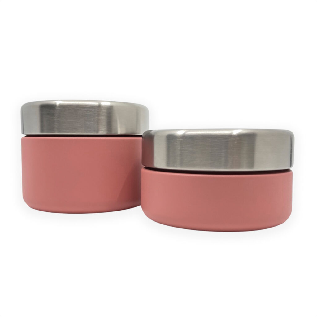 Smikkels RVS - SET Fruitbakjes 280 & 420ml - Roze | Speel je Wijs