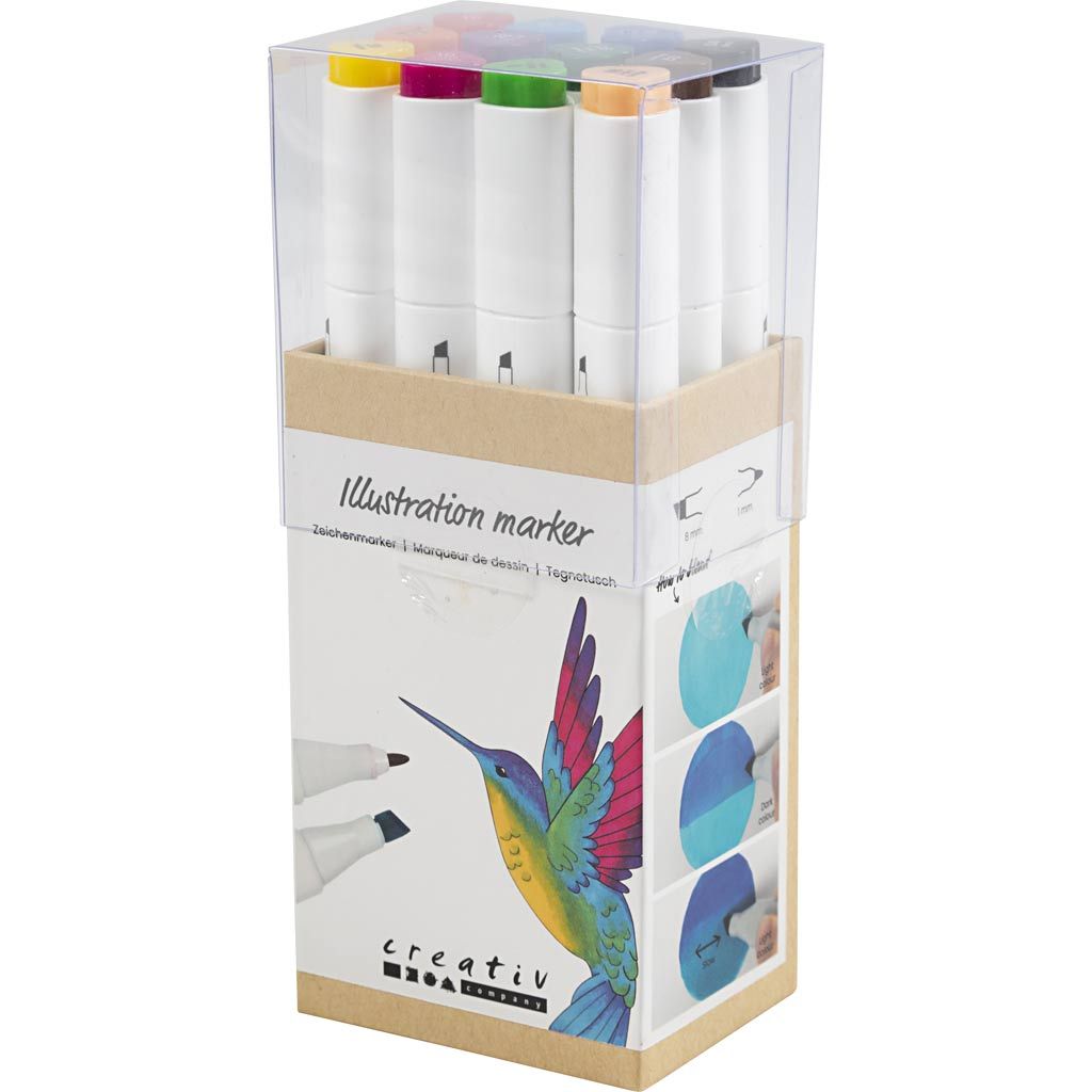 Creative Company Alcohol Markers - 12 Standaard Kleuren | Speel je Wijs