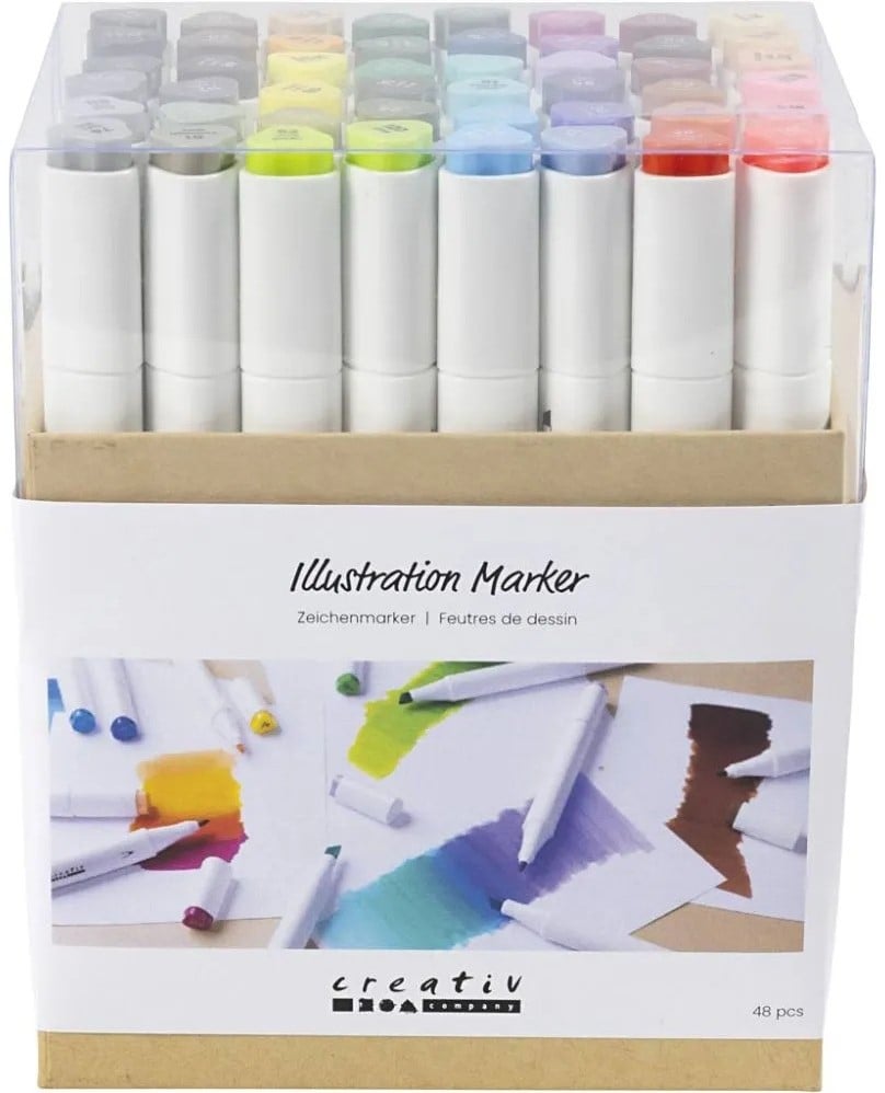 Creative Company Alcohol Markers - 48 Standaard Kleuren | Speel je Wijs