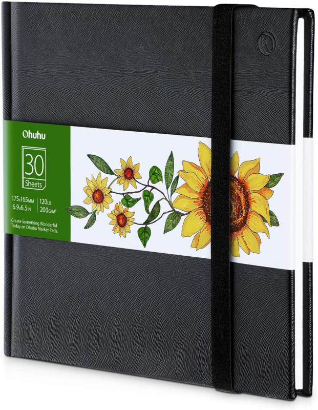 Ohuhu Alcohol marker Schetsboek 17,5 x 16,5 cm – 200 grams – 30 vellen | Speel je Wijs