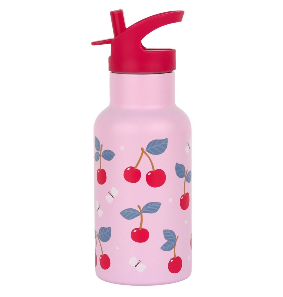 A Little Lovely Company RVS Drinkfles Kersen | Speel je Wijs